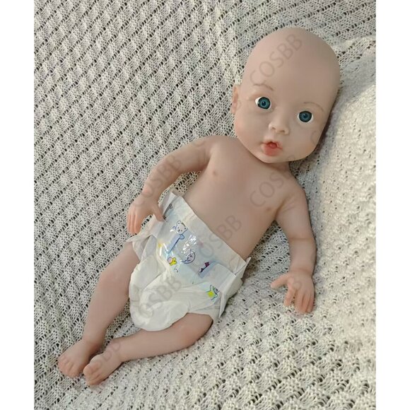 45cm Open Eyes Newborn 6.71lbs Full Body Silicone Reborn Baby Girl Dolls - Picture 4 of 15